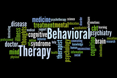 Behavior therapy word cloud